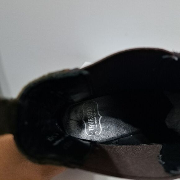 Thursday Boot Co. The Duchess Grunge Streetwear Dark Olive Suede Size 8 - Picture 13 of 15